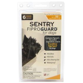 Sentry FiproGuard for Dogs - Dogs up to 22 lbs (6 Doses)