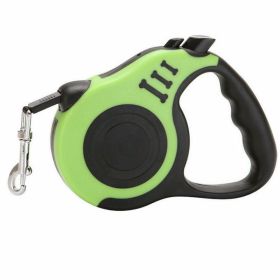 Automatic Retractable Dog Leash Pet Collar Automatic Walking Lead FreeLeash (Color: Green, size: 5m)