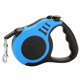 Automatic Retractable Dog Leash Pet Collar Automatic Walking Lead FreeLeash (Color: Blue, size: 5m)