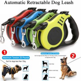 Automatic Retractable Dog Leash Pet Collar Automatic Walking Lead FreeLeash (Color: Blue, size: 3m)