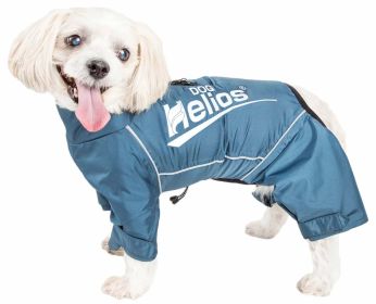 Dog Helios 'Hurricanine' Waterproof And Reflective Full Body Dog Coat Jacket W/ Heat Reflective Technology (Color: Blue, size: X-LARGE)