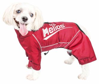 Dog Helios 'Hurricanine' Waterproof And Reflective Full Body Dog Coat Jacket W/ Heat Reflective Technology (Color: Red, size: X-LARGE)